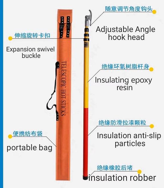 telescoping insulation pole