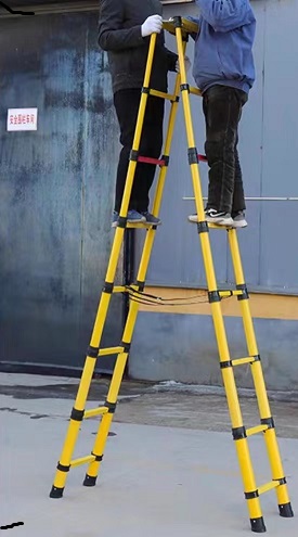 telescoping insulating herringbone ladder